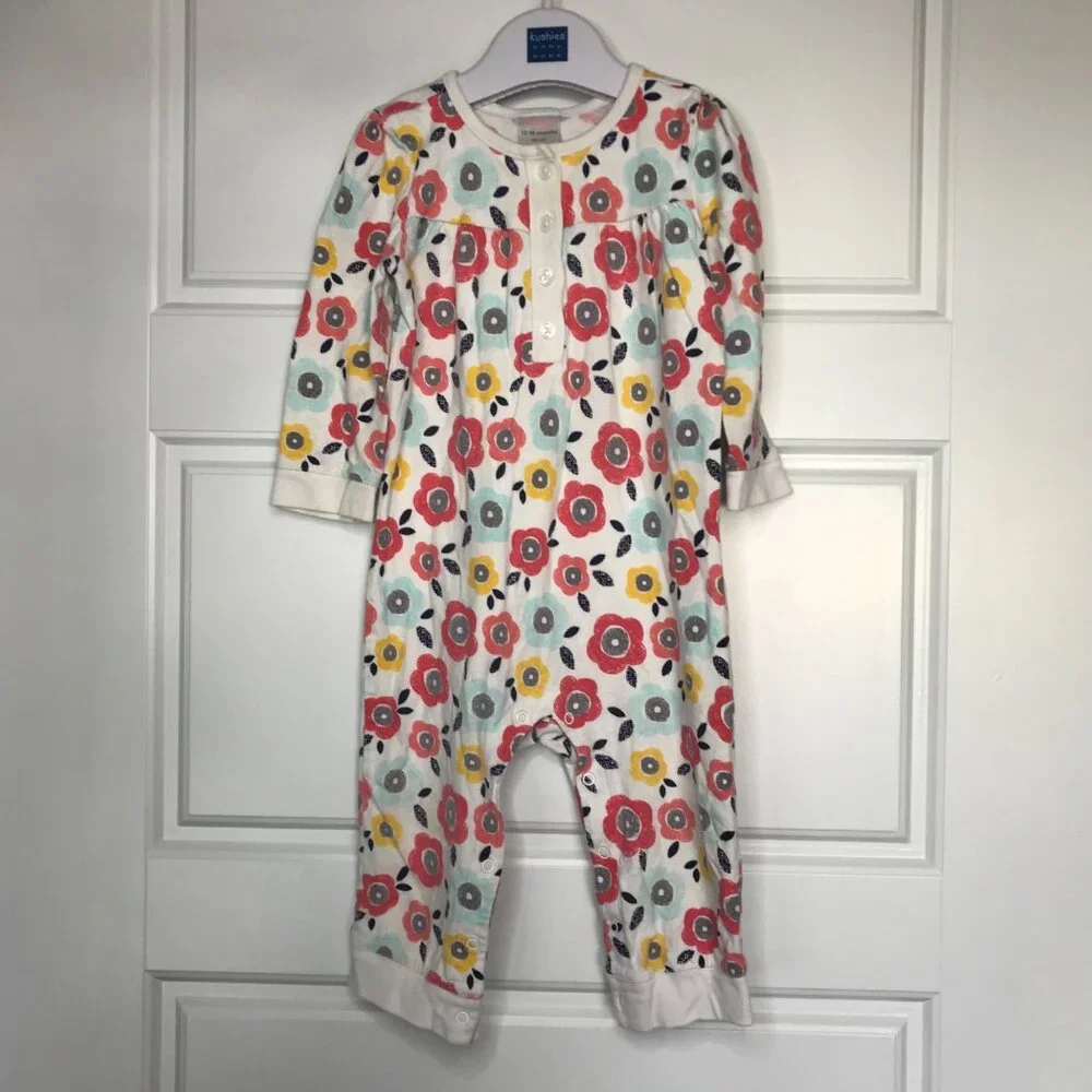 Gymboree Knit One Piece Outfit Baby Size‎ 12-18M Multicolor Floral Print Cotton